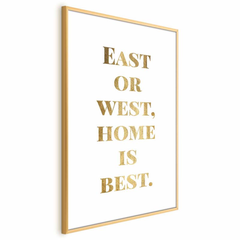 Plakat Artgeist Gold Home 29,7x42 cm z ramą złotą 1 szt