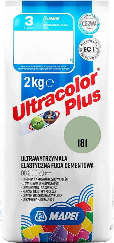 Fuga elastyczna Mapei Ultracolor Plus 181 zielona 2 kg