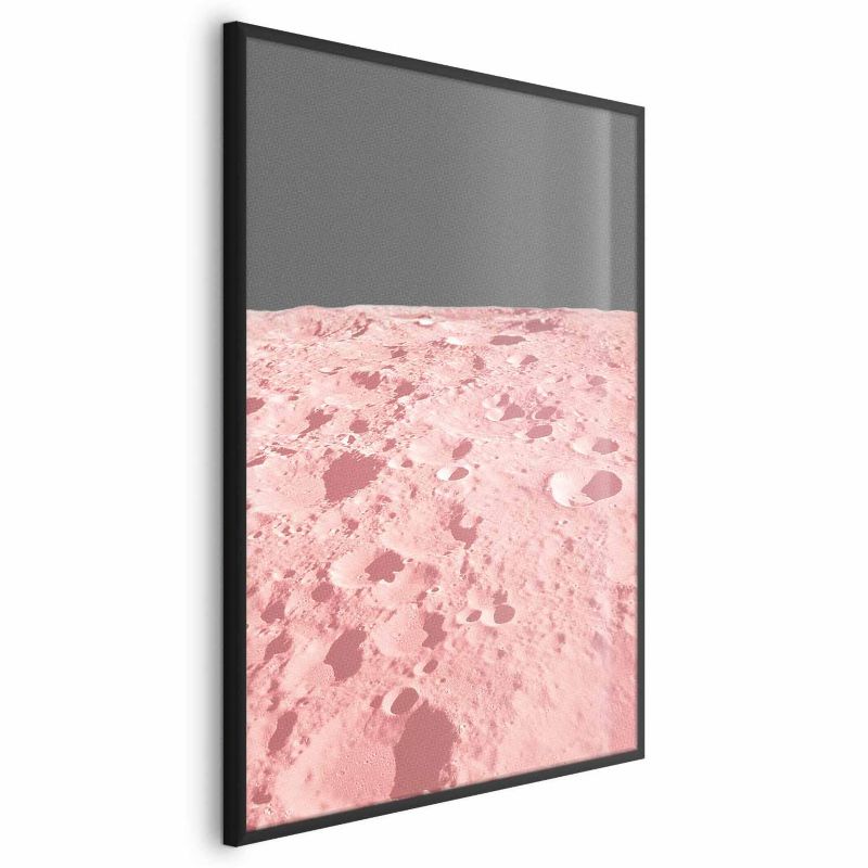 Plakat Artgeist Różowy księżyc 40x60 cm z ramą czarną 1 szt