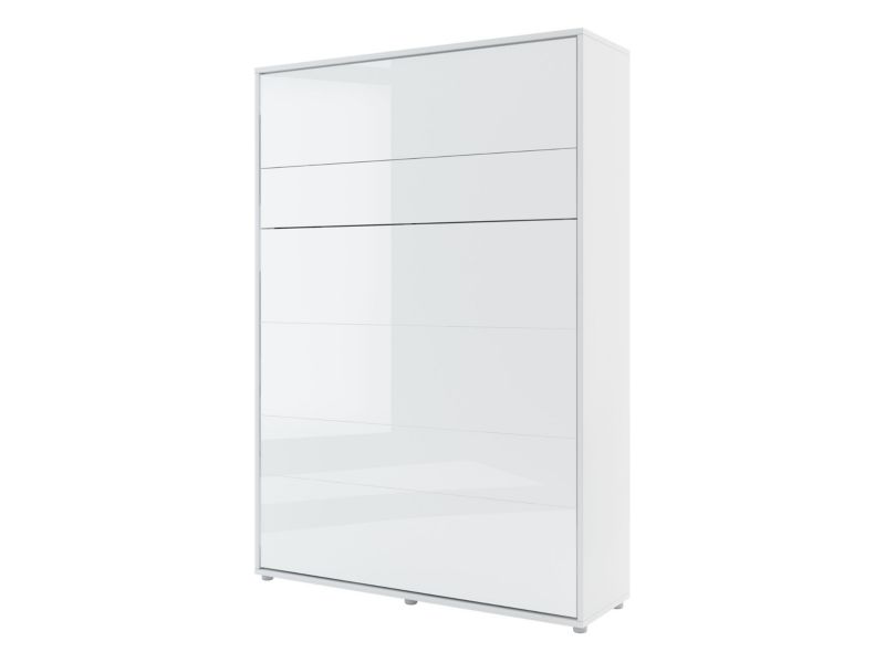 Półkotapczan Bed-Concept BC-01 140x200 z lampkami i oświeleniem LED biały/biały połysk 1 szt.