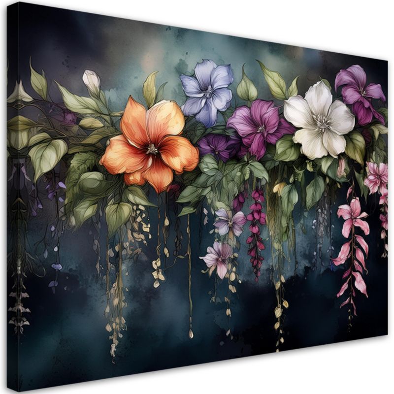 Obraz do salonu sypialni Feeby Kwiaty Rośliny Botanika 120x80 cm 1szt