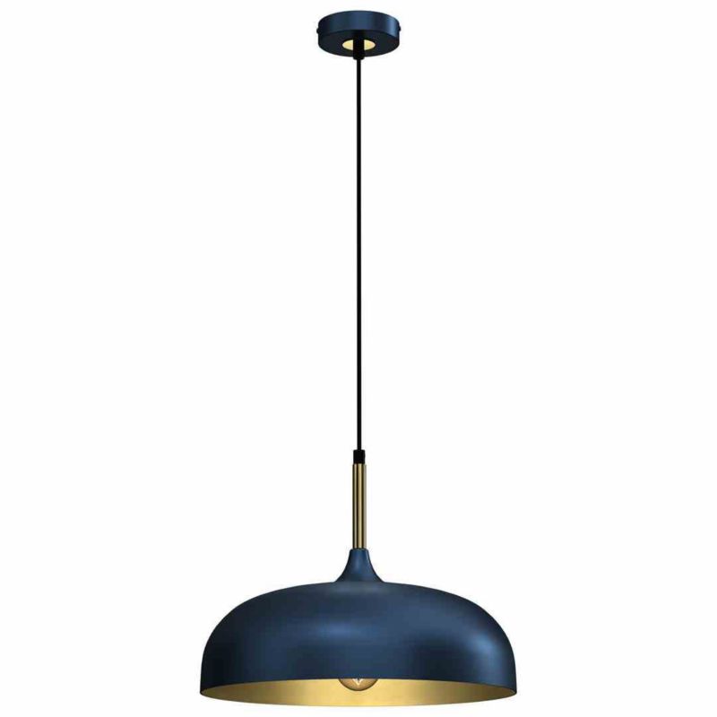 Lampa wisząca Milagro Lincoln 0335 niebiesko-złota szerokość 35 cm 1xE27 x 60W 1 szt.