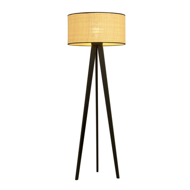 Lampa podłogowa stojąca Emibig Aston czarno-beżowa 1 x E27 x 15W wym: 150 x 45 x 45 cm - 1 szt.