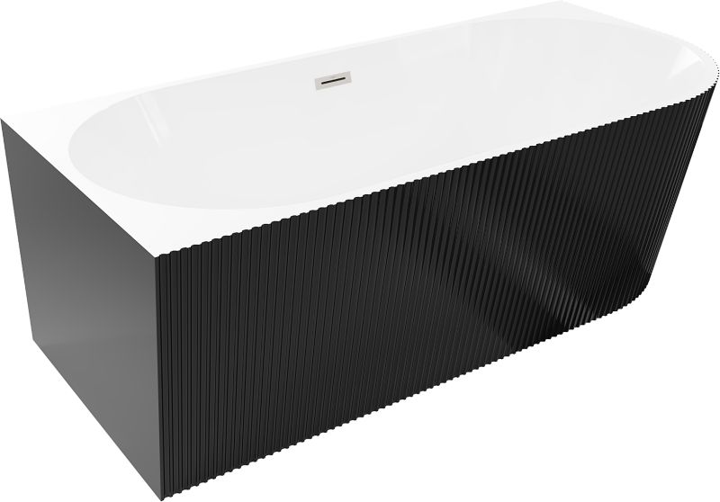 Wanna narożna Mexen Silo biała/czarna 150x75 cm .- 52891507575L-97 1 szt.