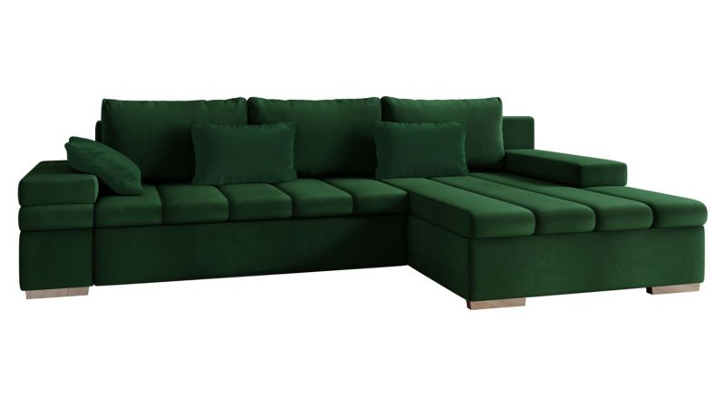 Narożnik MIRJAN 24 z funkcją spania Bangkok prawy butelkowa zieleń 1 szt.