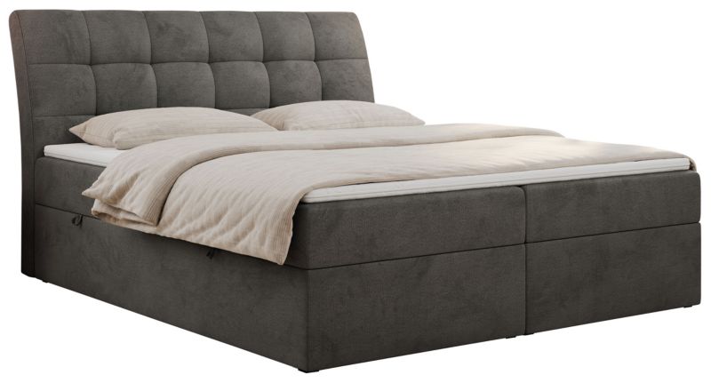 Łóżko kontynentalne MKS Meble DIEGOS 160x200 H3 Ciemnoszary welvet 1szt.