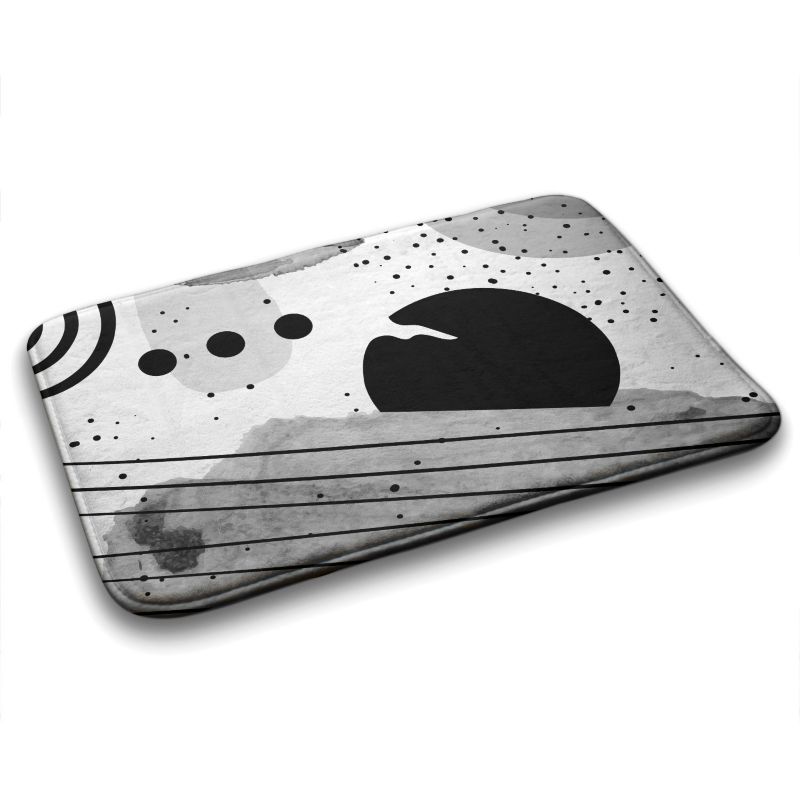 Dywanik łazienkowy Tulup 75x45cm Geometryczne wzory Poliester Antypoślizgowy 1 szt.