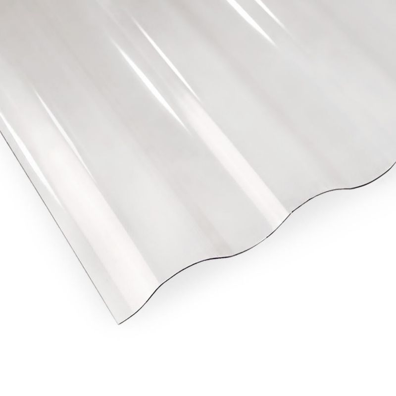 Płyta poliwęglan falista Polyxo przeźroczysta 76/18 900x2000/0,5 mm odporna na gradobicie 1 szt.