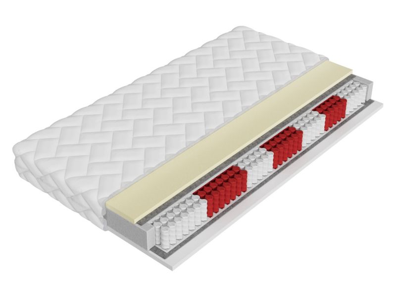 Dwustronny materac MIRJAN 24 sprężynowy Apollo 18 cm biały 160x200 cm 1 szt.