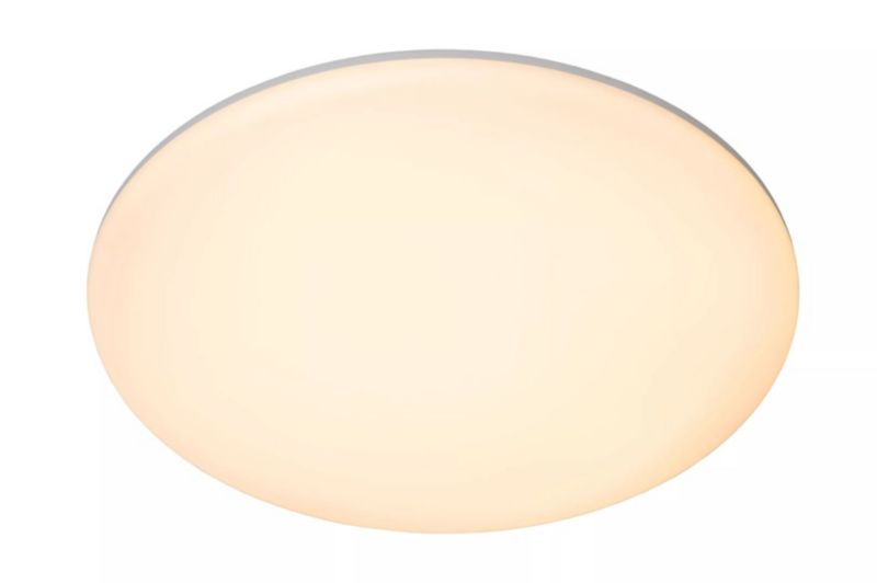 Plafon Lucide Olson biały opal LED 36W 3000K-6500K 2500lm łazienkowy IP44 wym: 4,7 x 35 x 35 cm tworzywo sztuczne - 1 szt.