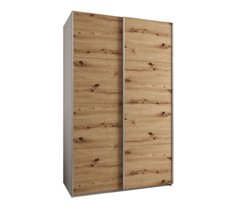 Szafa przesuwna Abiks LUX wysoka szer.160cm biały/artisan/srebrny 1szt.