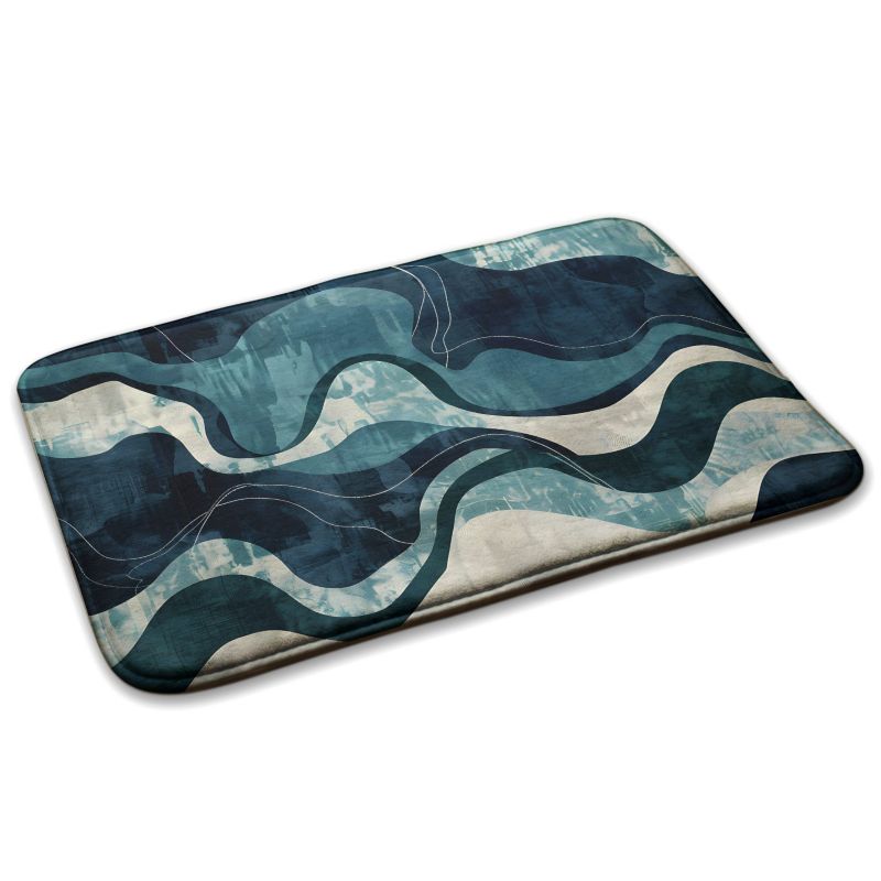 Dywanik do sypialni Tulup 90x60cm Abstrakcyjne fale Miękki i antypoślizgowy 1 szt.