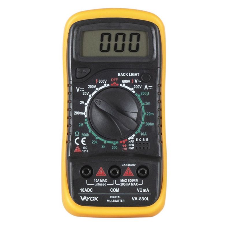 Miernik cyfrowy Vayox VA-830L multimetr uniwersalny 1 szt.