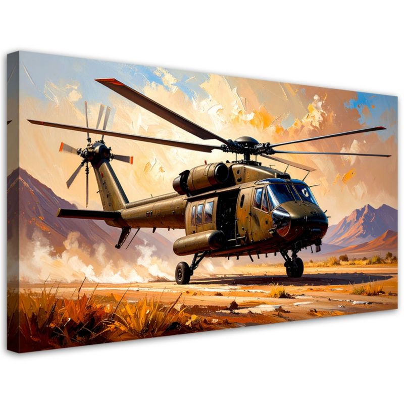 Obraz nowoczesny do salonu biura gabinetu Feeby Helikopter 80x40cm 1szt