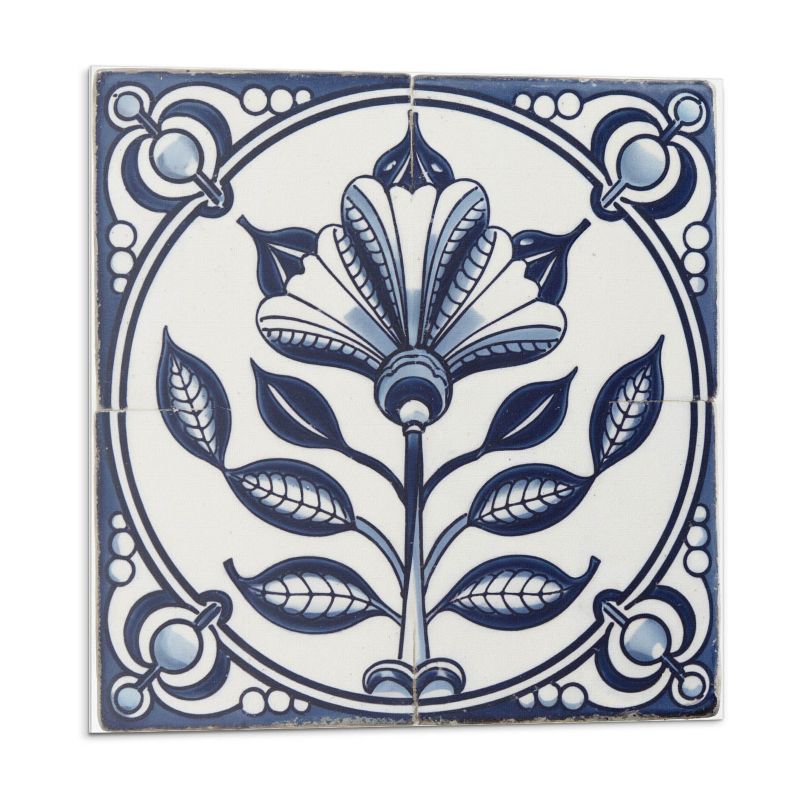 Kafelki samoprzylepne Wallfluent 20x20 cm Wzór kwiatów na kafelku 20 szt.