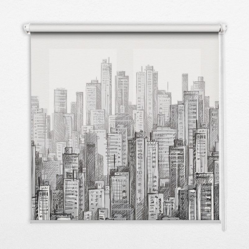 Fotoroleta zaciemniająca wewnętrzna Tulup 100x100 cm Miasto 1 szt.