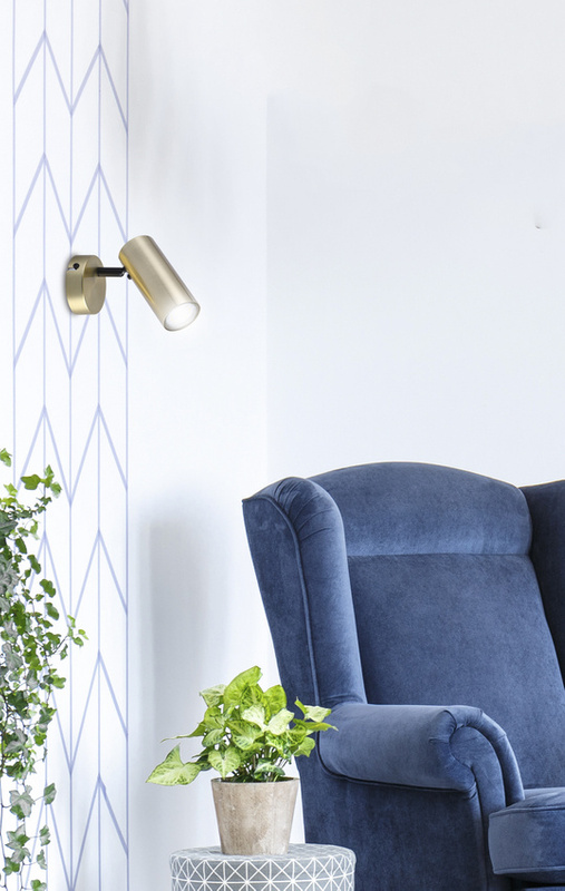 Kinkiet mosiądz ruchomy metalowy spot Colly