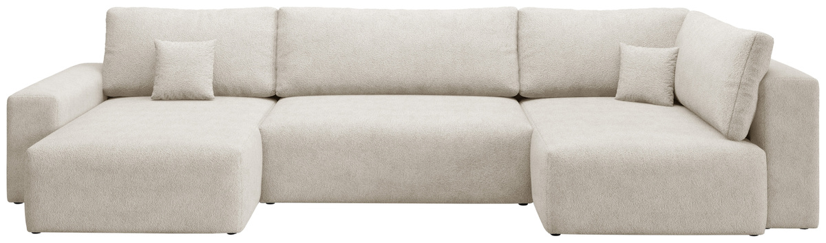 Duży rozkładany narożnik w kształcie litery U beżowy CAMILO MAXI