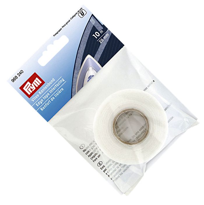 taśma flizelinowa do wzmacniania brzegów tkaniny biała 20mm 10mb PRYM 968240