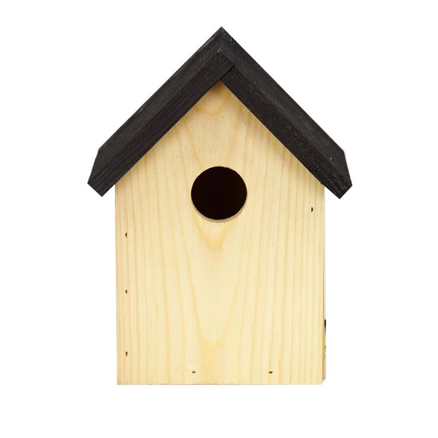 Budka dla ptaków klasyczna jasna - 12,5 x 19,5 x 15 cm