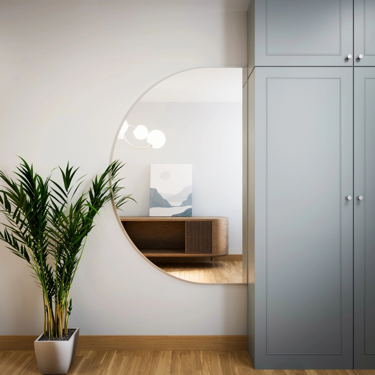 Lustro SemiRound Złote Bez led 110x75