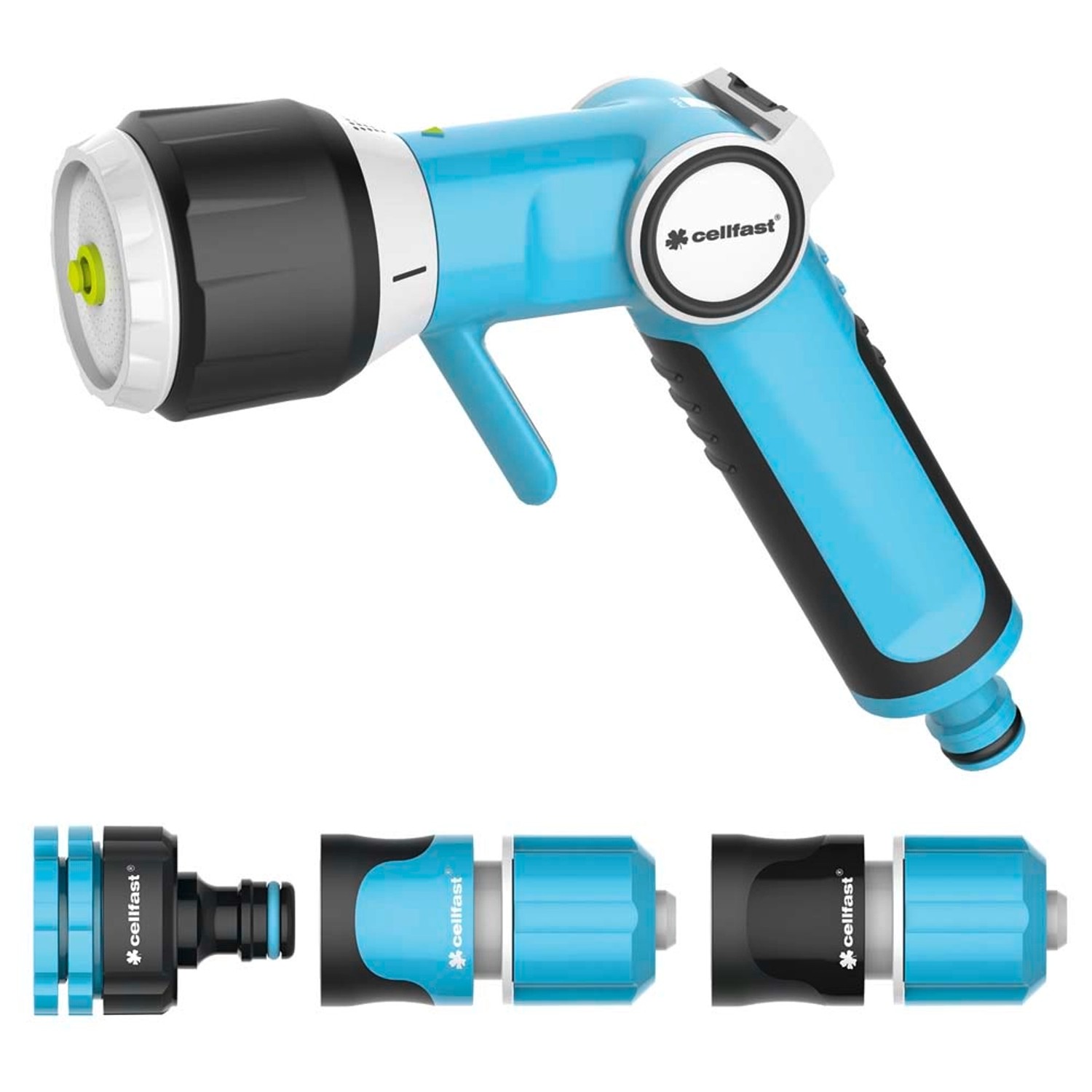 Cellfast Zestaw ze zraszaczem pistoletowym w-funkcyjnym Ergo Line 13 mm (1/2")