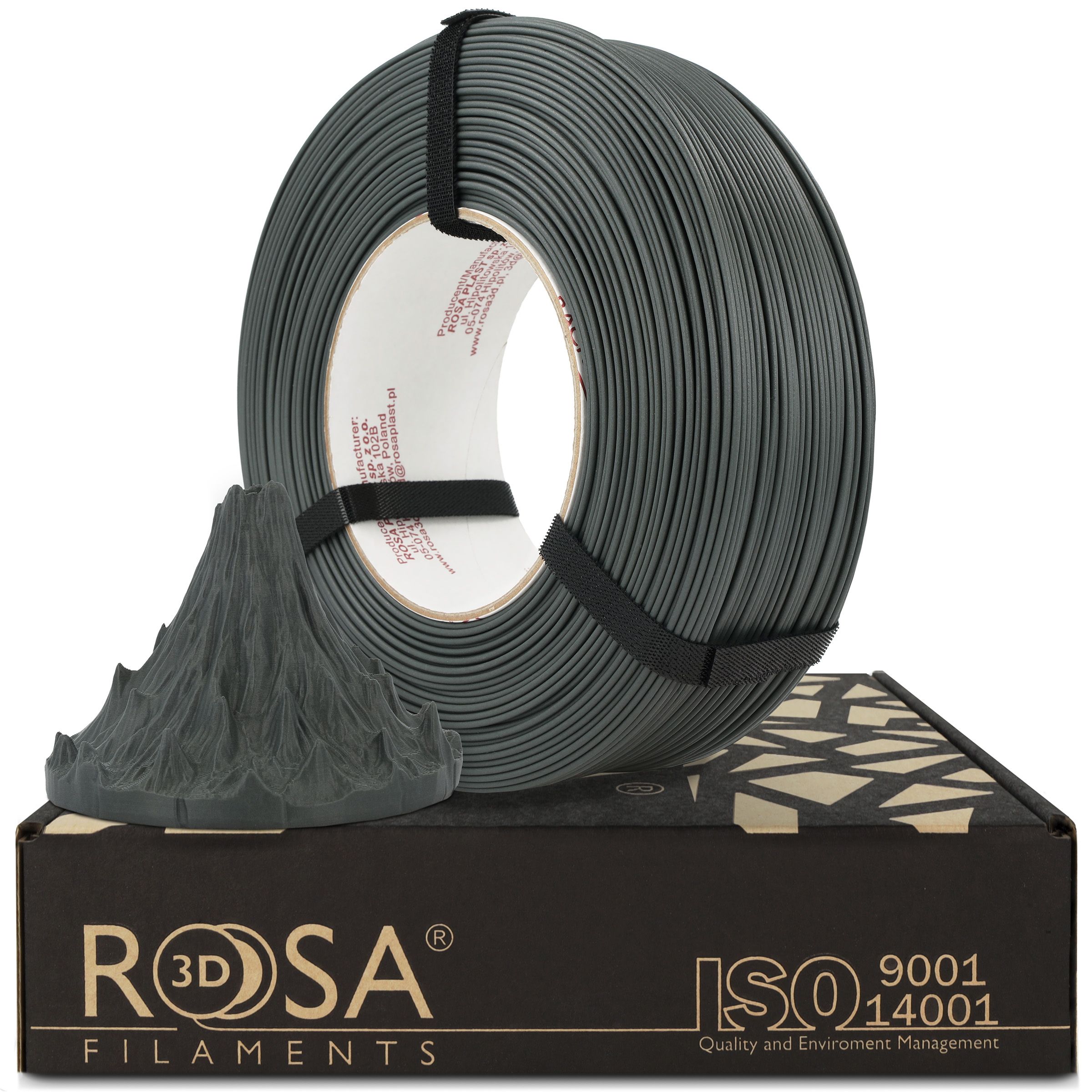 FILAMENT 3D ReFill PLA-CF Matt Lava Gray 1,75mm 1kg