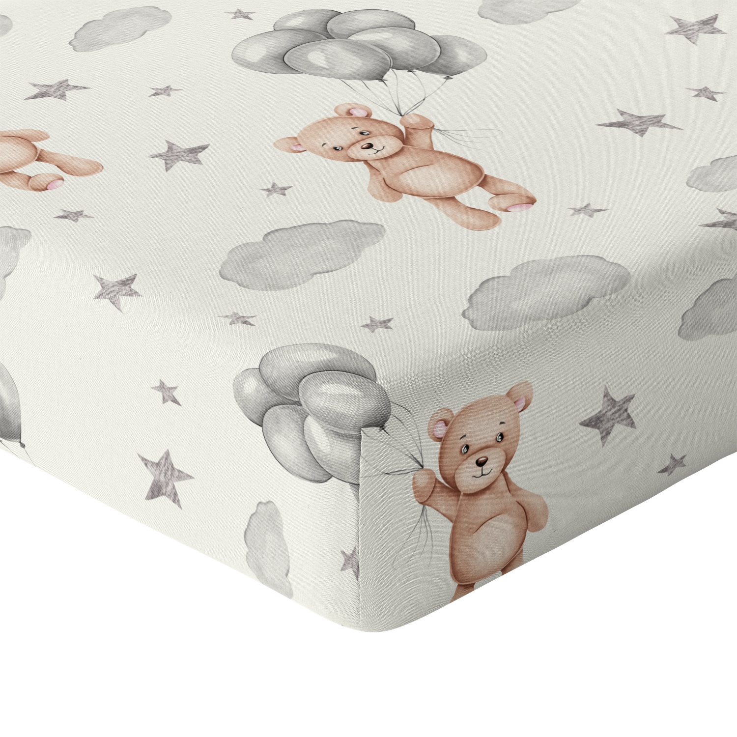 Prześcieradło bawełniane Miś z Balonami 160x80cm AL