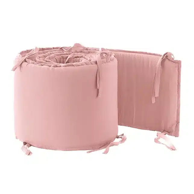 Ochraniacz do łóżeczka brudny róż - 360x30 cm