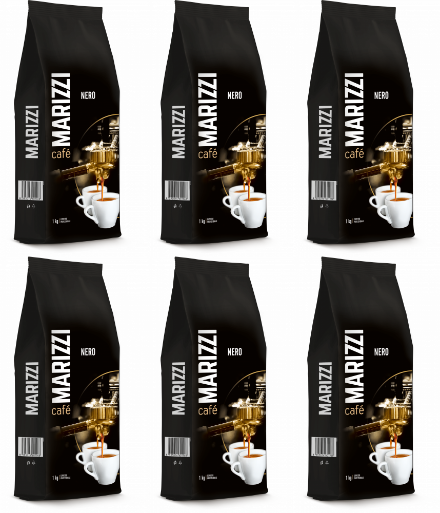 6x Kawa ziarnista Marizzi Nero, 1kg