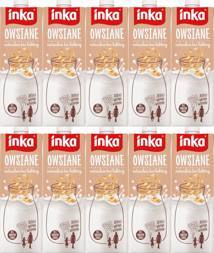 10x Napój owsiany Inka, 1l