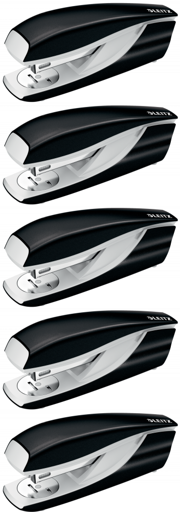 5x Zszywacz Leitz NeXXt Series, do 30 kartek, metaliczny czarny