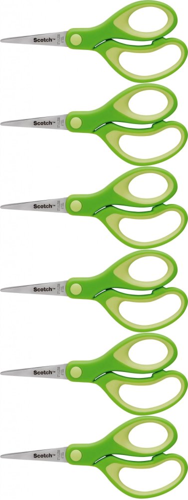 6x Nożyczki dla dzieci Scotch, 12cm, spiczaste, mix kolorów