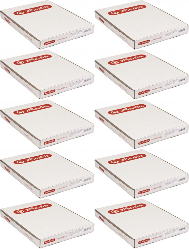 10x Koszulki krystaliczne Herlitz, A4, 45 μm, w kartonie, 100 sztuk, przezroczysty