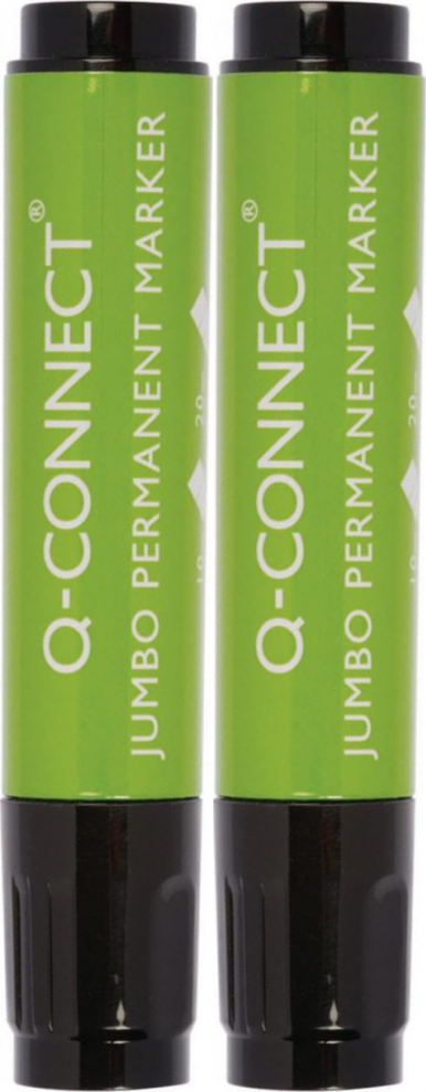 2x Marker permanentny Q-Connect, Jumbo, ścięta, 2-20mm, czarny