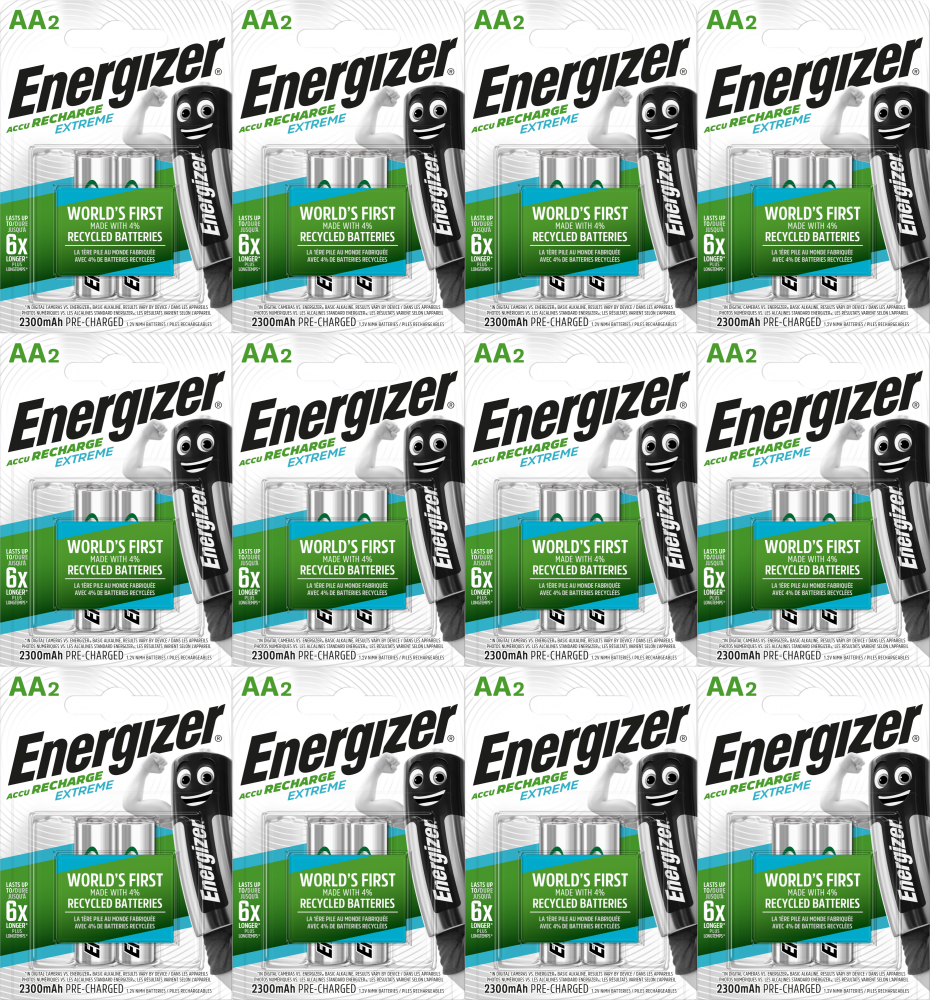 12x Akumulator Energizer Extreme, AA, 1.2V, 2300mAh, 2 sztuki