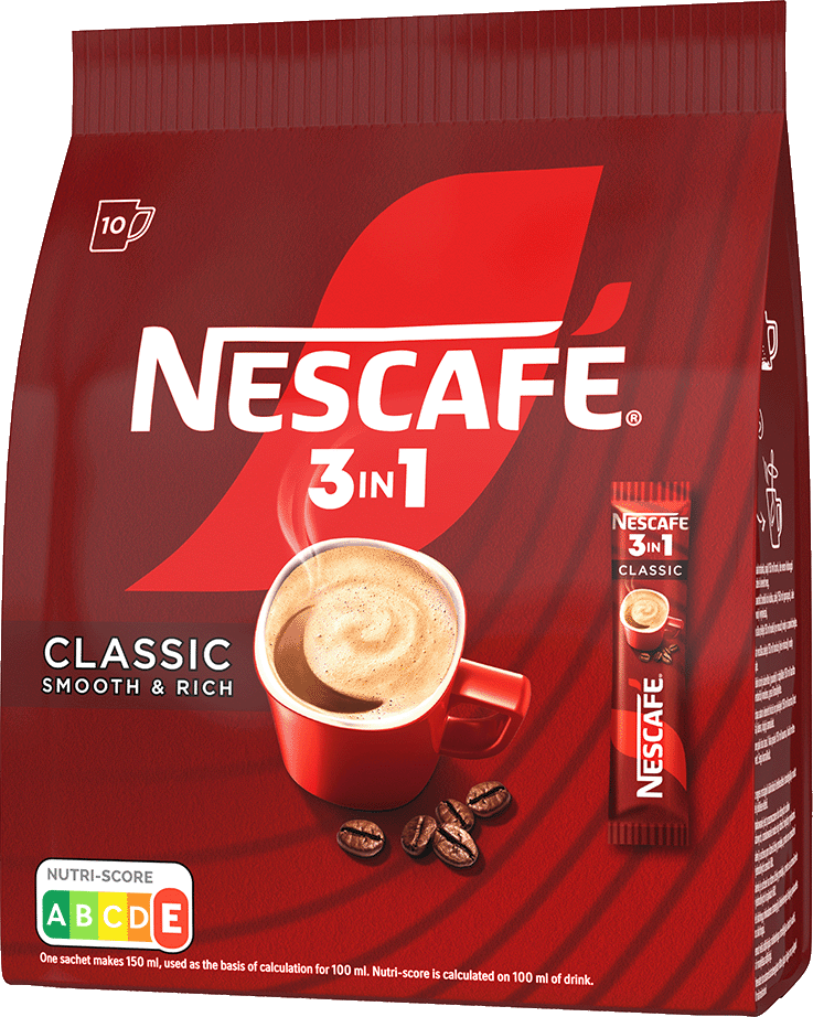 Kawa rozpuszczalna w saszetkach Nescafé 3w1 Classic, 10 sztuk x 16.5g