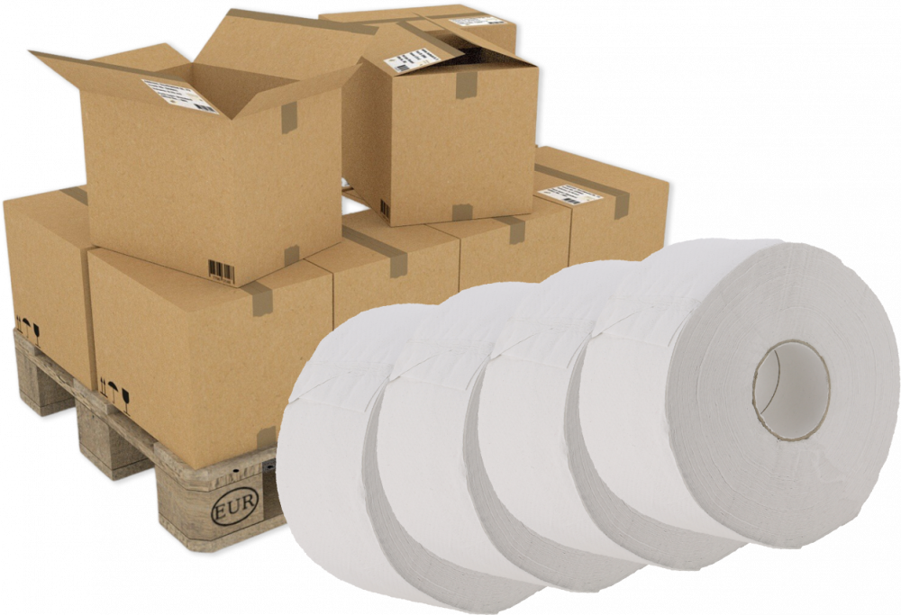 576x Papier toaletowy Merida Optimum, 2-warstwowy, 19cmx140m, biały