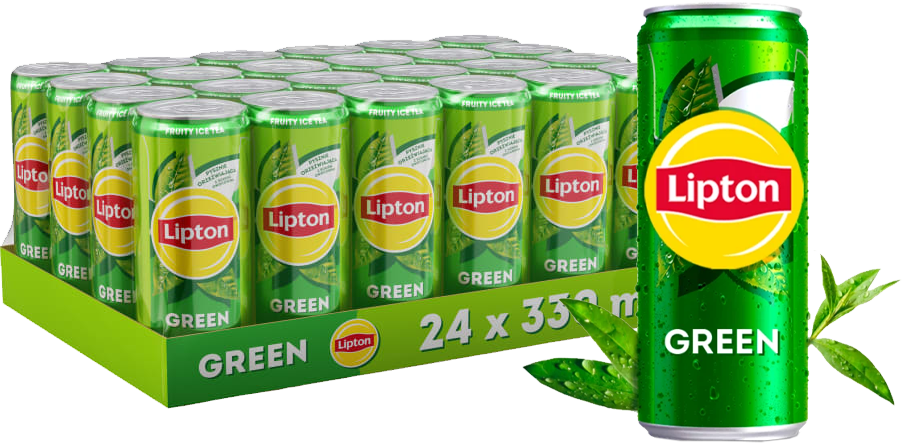 24x Napój Lipton Ice Tea Green, puszka, 0.33l