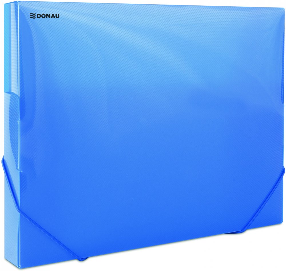 Teczka plastikowa z gumką poszerzana Donau, A4, 700μm, 300 kartek, niebieski