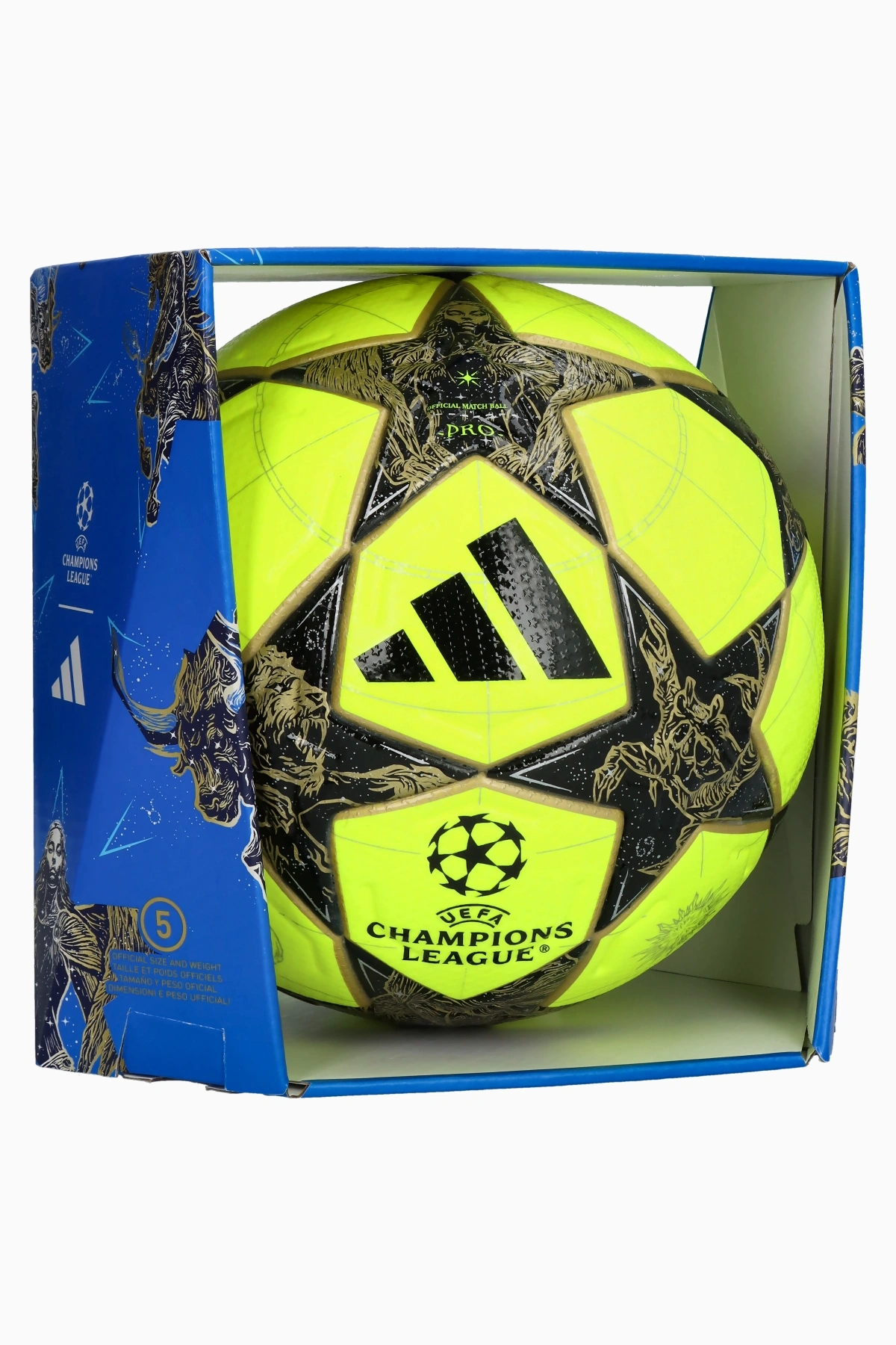 Piłka adidas UCL Pro 25/26 Winter rozmiar 5 - Żółty