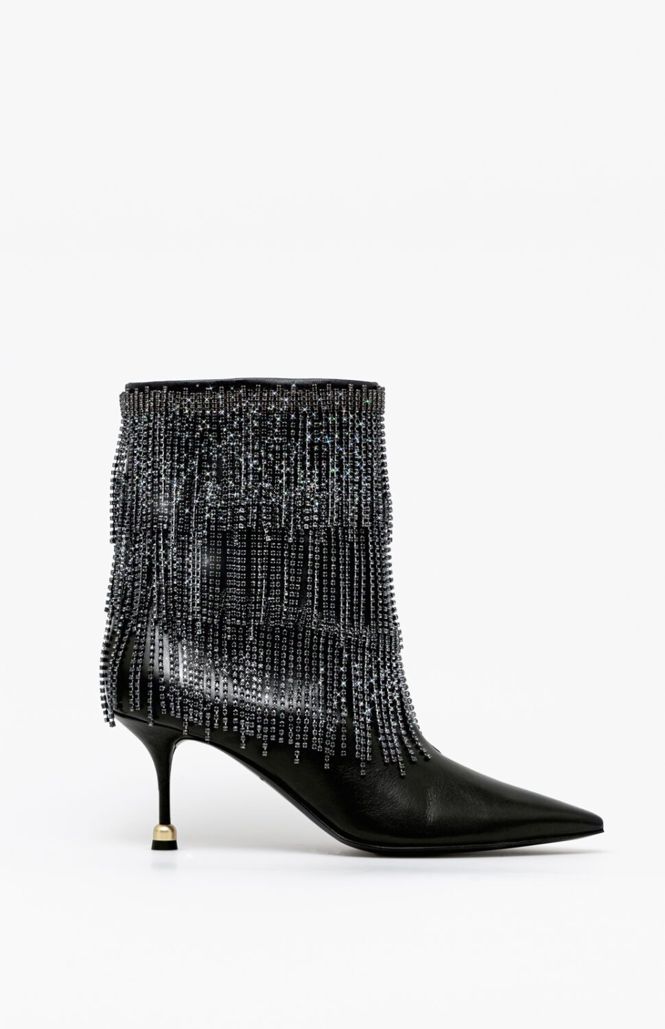 Skórzane botki damskie ELENA BLACK GLAM 39 - Vanda Novak