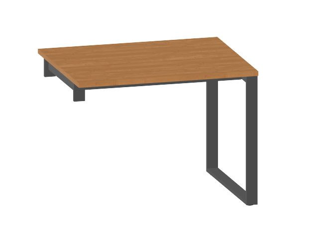 NOTER PZ157 Biurko pojedyncze lewe na nogach o profilu zamknietym 98,5x70x74h (Kolor blatu: Szary)