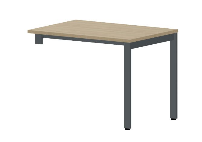 NOTER PO158 Biurko pojedyncze lewe 118,5x80x74h (Kolor blatu: Orzech Saleve)