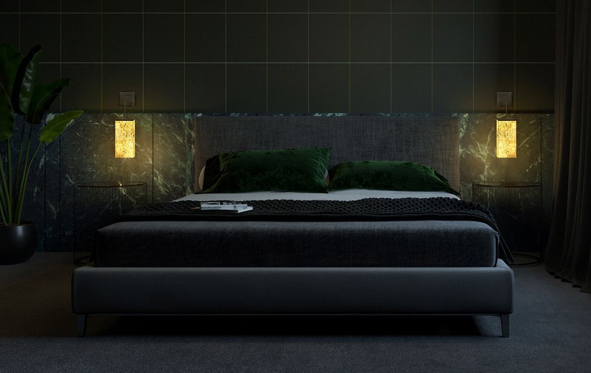 Abigali Marble Stone kinkiet 1x7W LED beżowy/czarny MWLS-6617-607Y