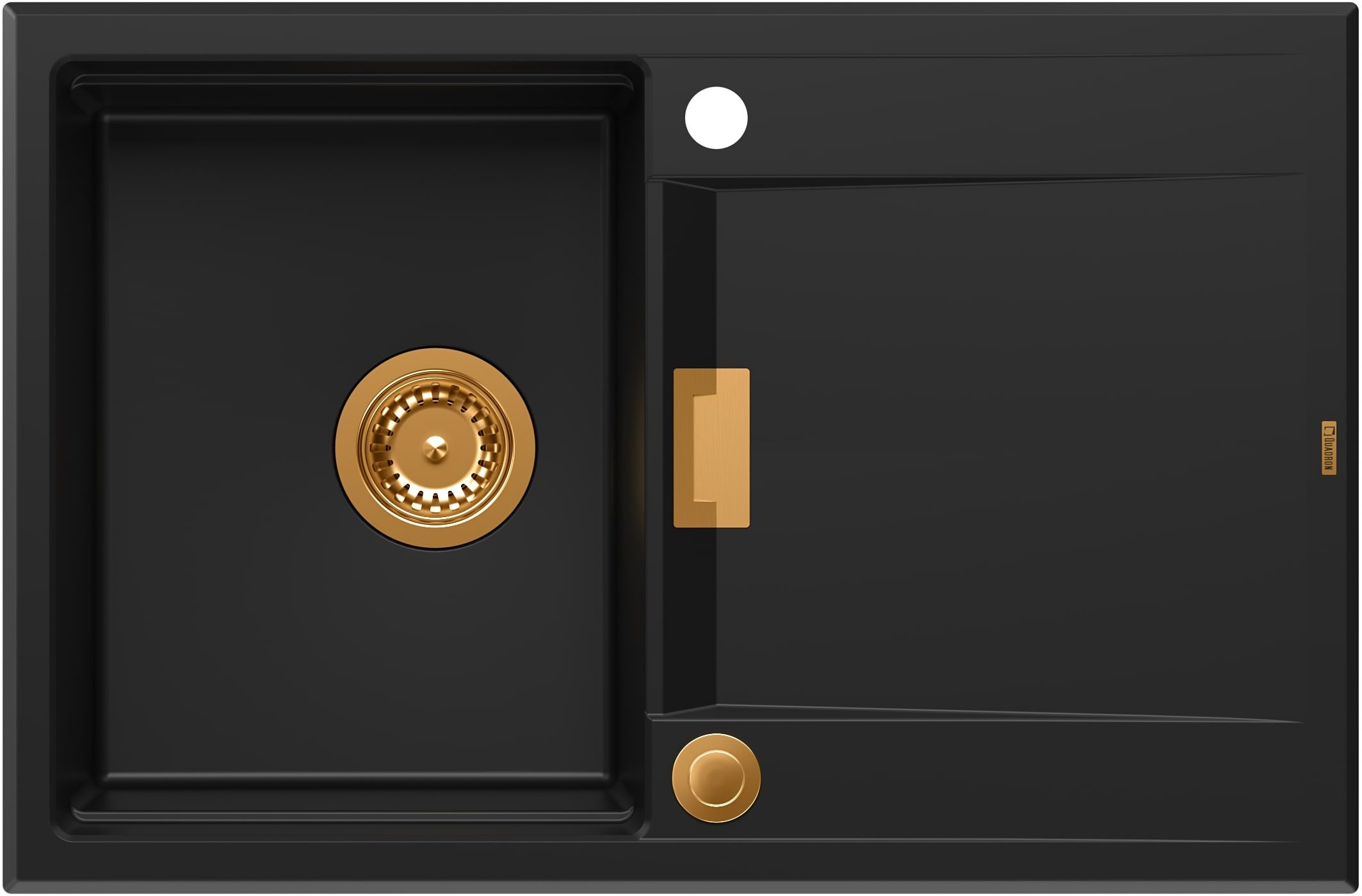 Quadron Owen 111 zlewozmywak 76x50 cm GraniteQ pure carbon/miedź HQO7650U7_PVDC1