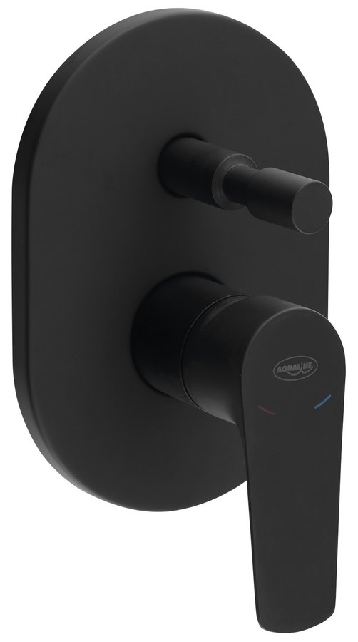 Aqualine Lotta bateria prysznicowa podtynkowa czarny mat LT742B