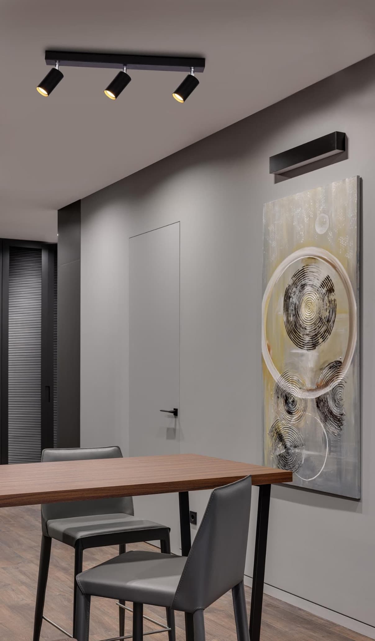 Kaja Monti lampa podsufitowa 3x10W LED czarna K-4727