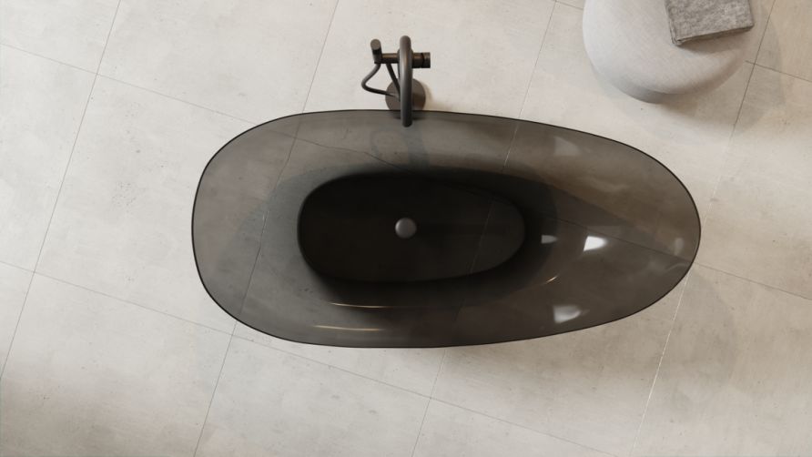 Besco Xara wanna wolnostojąca 160x75 cm owalna Carbon Grey #WAX-160-CGB