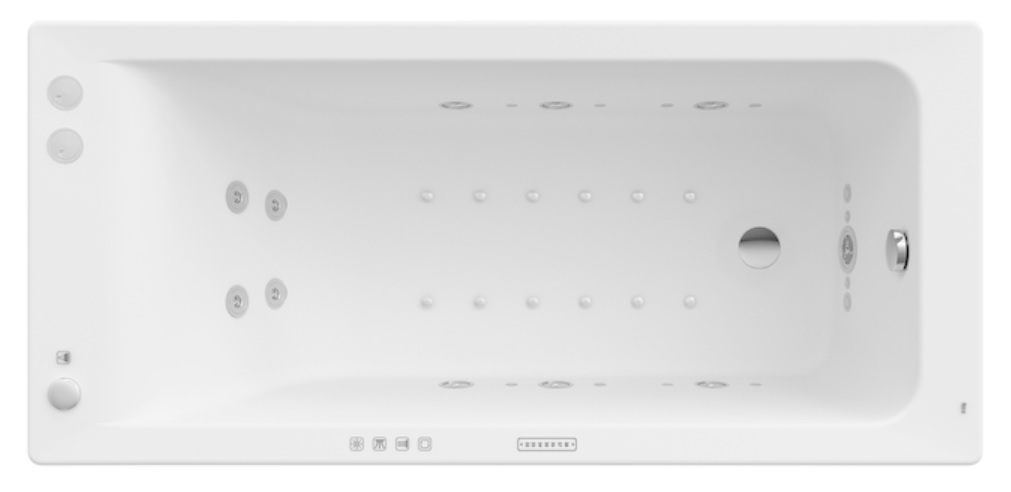 Roca Easy wanna prostokątna 150x70 cm z hydromasażem Effects Gold + opcja A24T314000